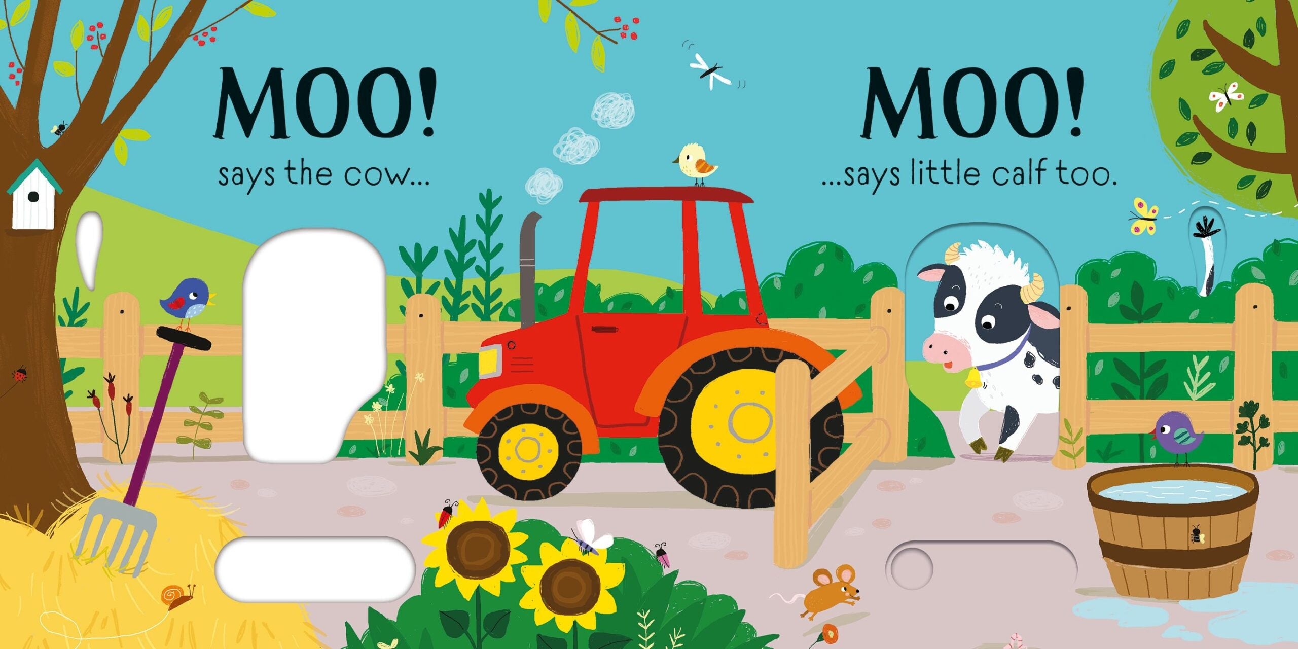 Resigilat - Slider Sound Books Moo!, Usborne + 6 luni