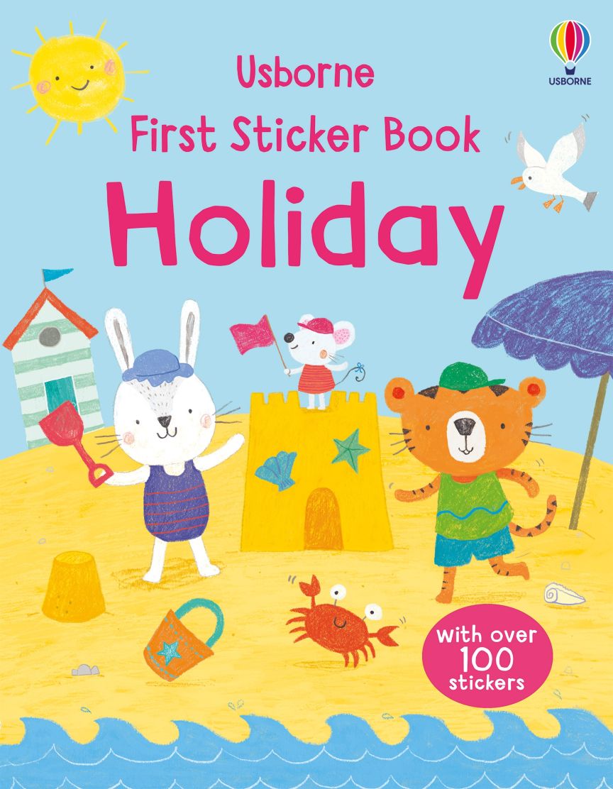 Carte pentru copii, Usborne, First Sticker Book Holiday, 3+ ani