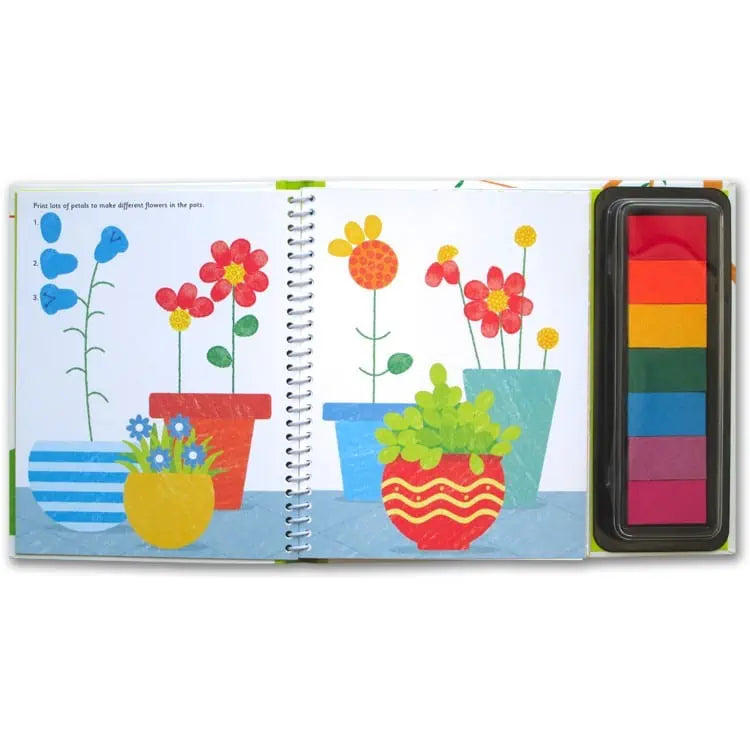 Carte cu activitati de pictat cu degetelele - Fingerprint Activities Garden