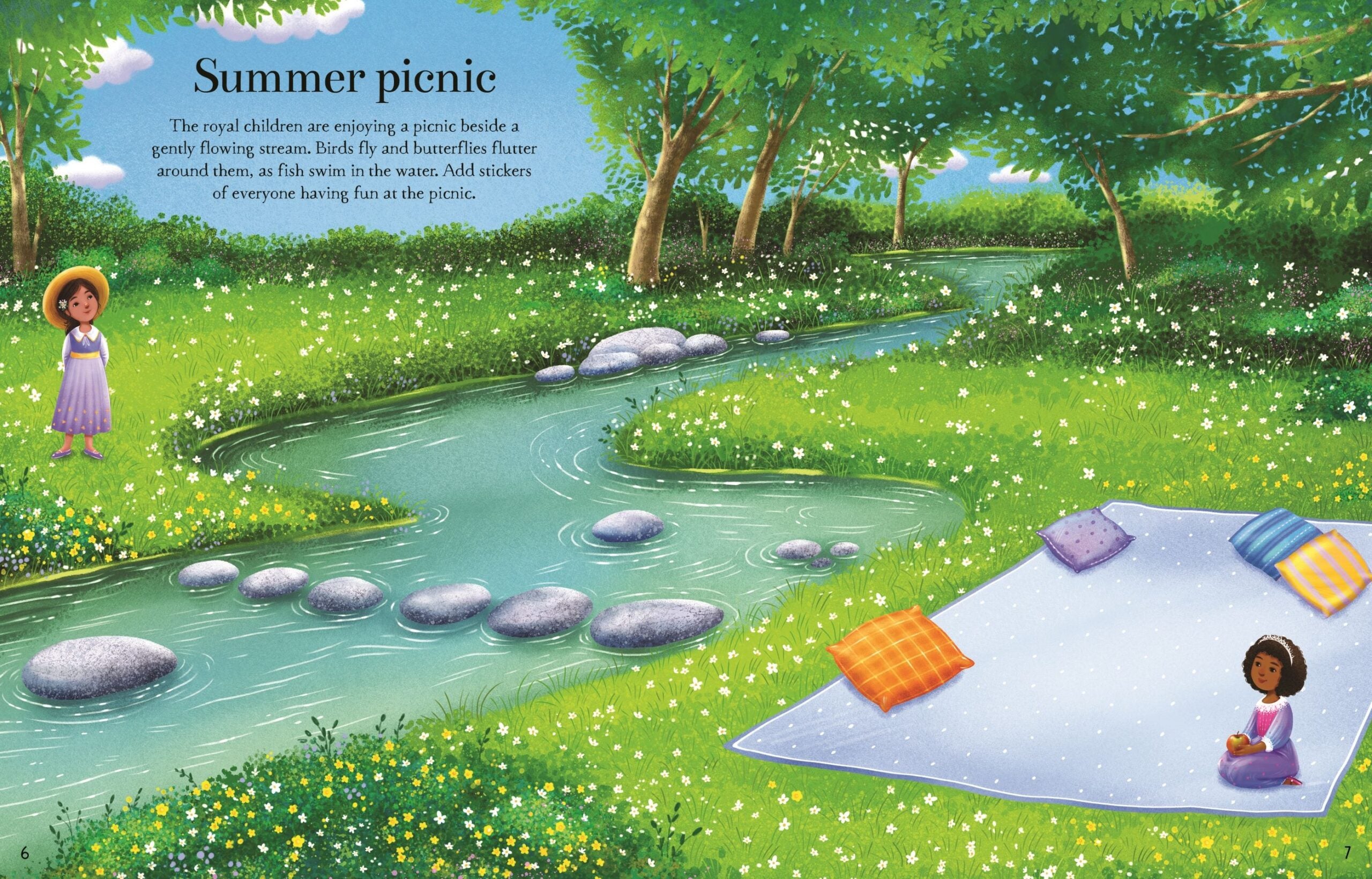Carte cu stickere - Princesses, Usborne, + 5 ani