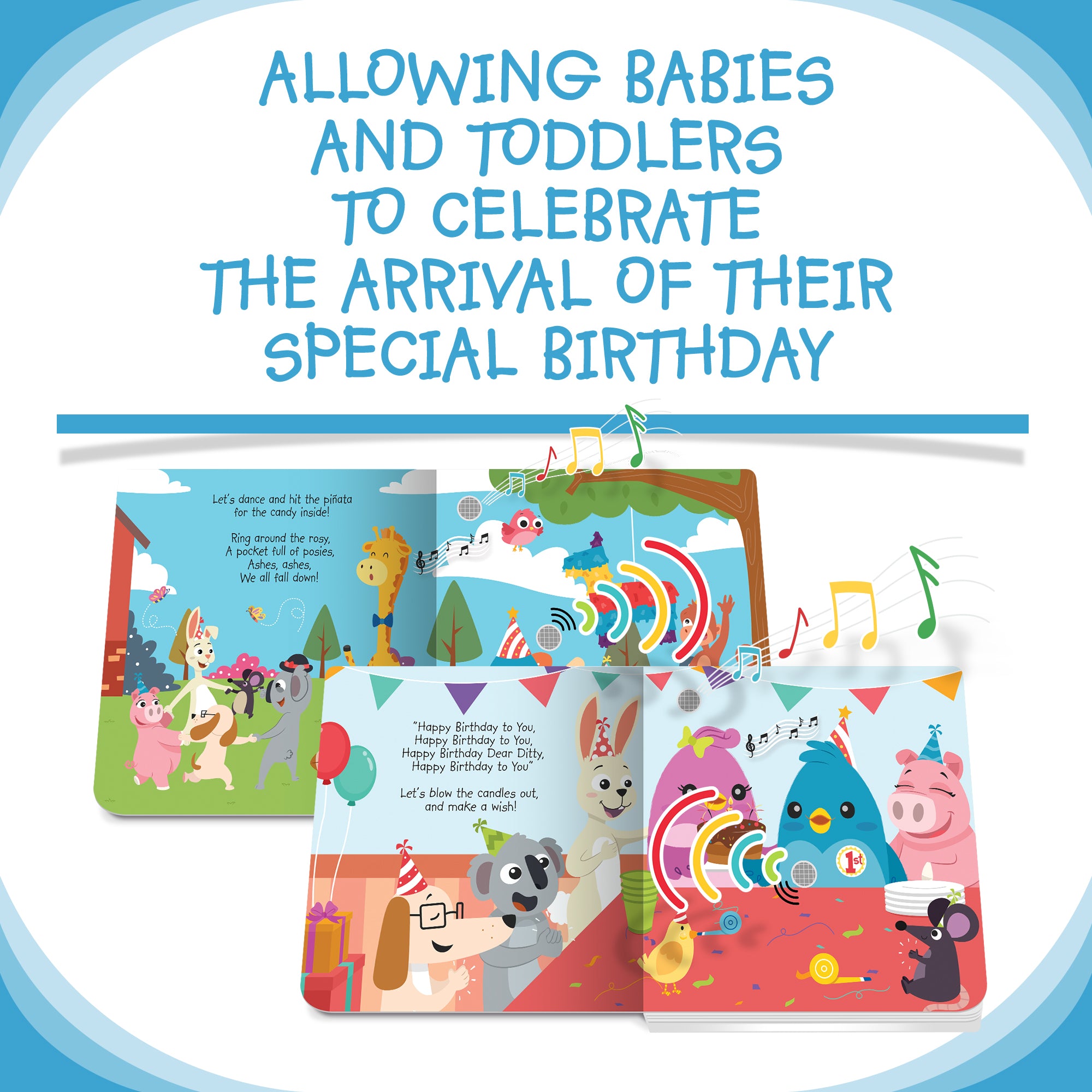 Carte pentru copii, Ditty Bird, Happy Birthday, 6+ luni