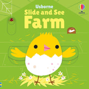 Carte pentru copii, Usborne, Slide and See Farm, 6+ luni