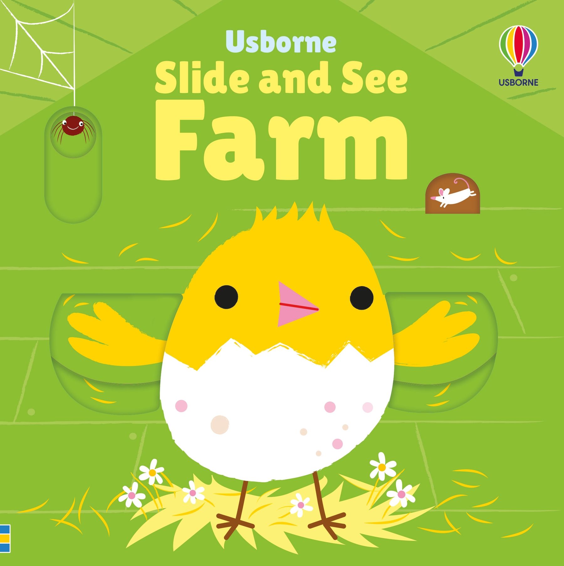 Carte pentru copii, Usborne, Slide and See Farm, 6+ luni