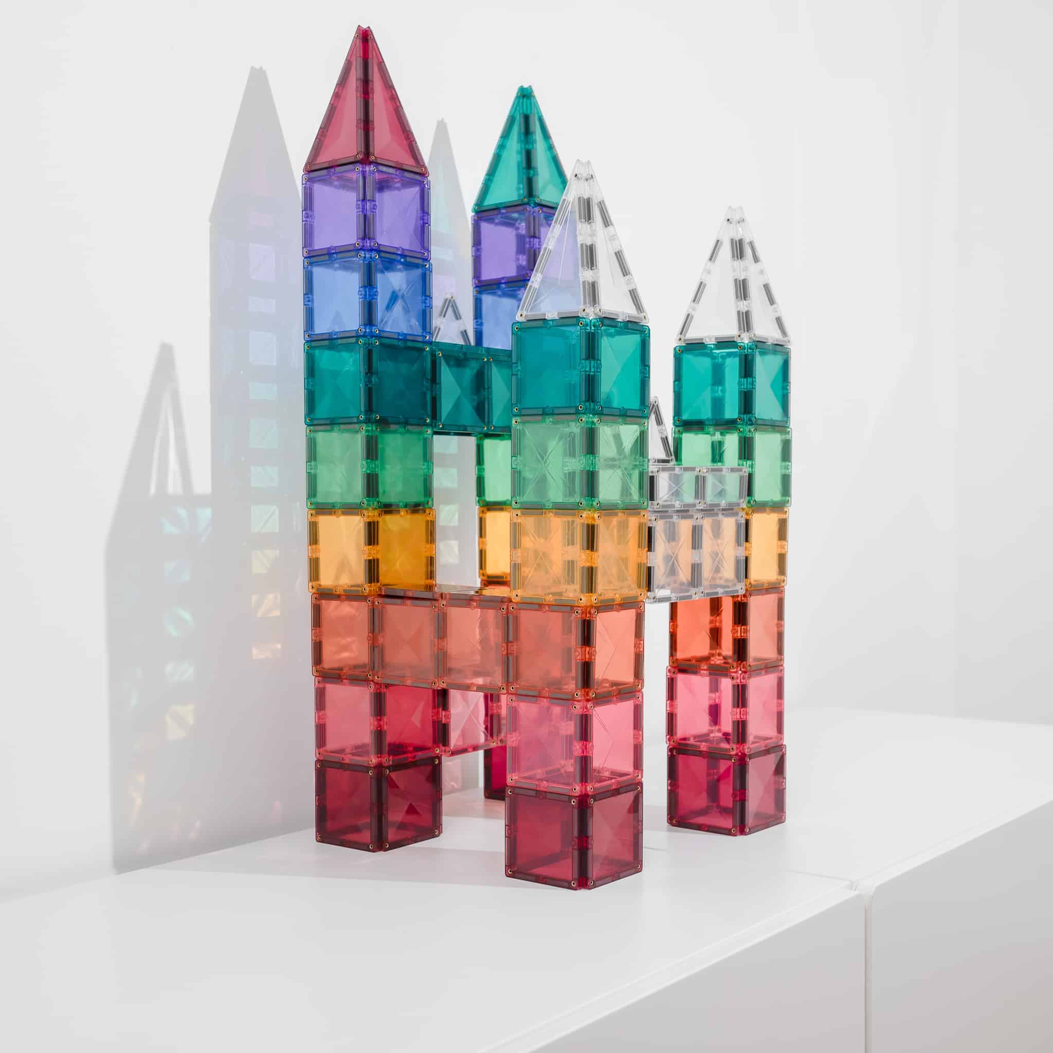 Set de constructie magnetic, Connetix Magnetic Tiles, Pastel Square Pack 40 piese