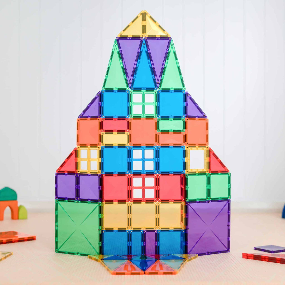 Set de constructie magnetic, Connetix, Rainbow Creative Pack 102 pc