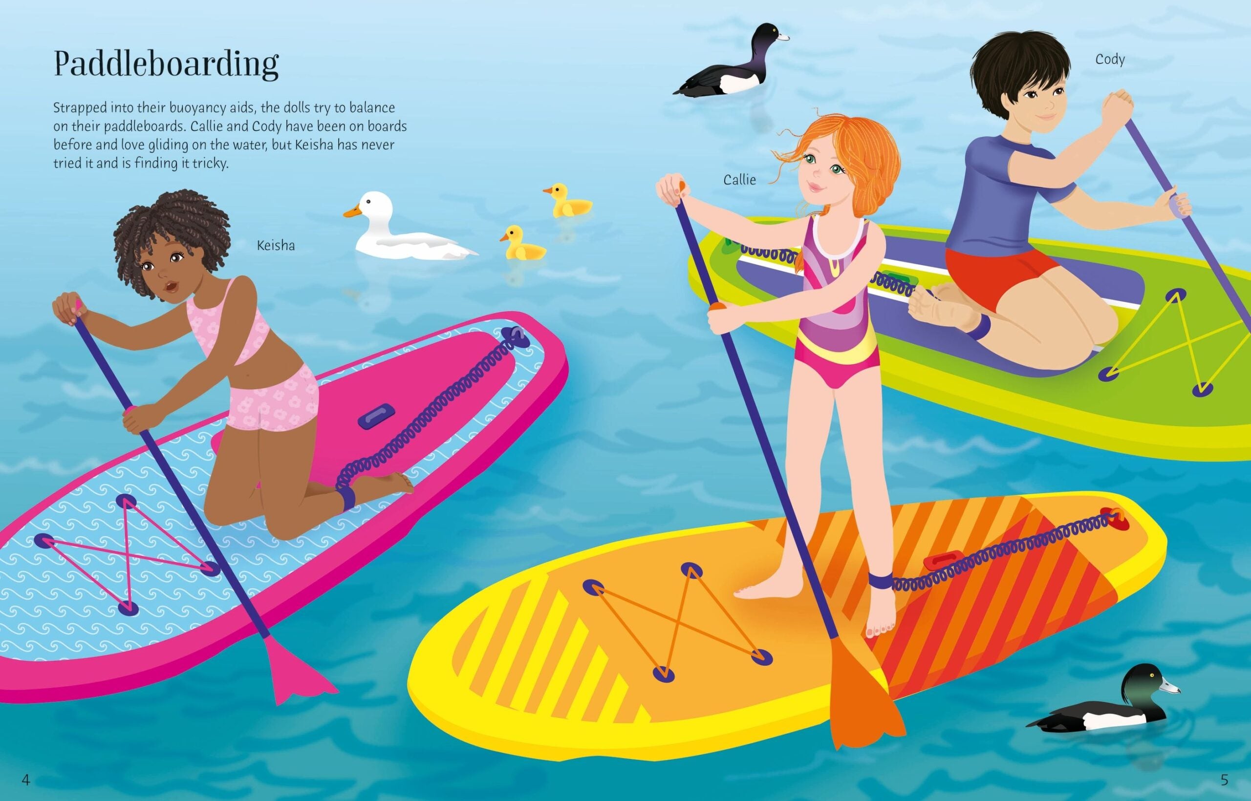 Carte pentru copii, Usborne, Sticker Dolly Dressing Summer Camp, 5+ ani