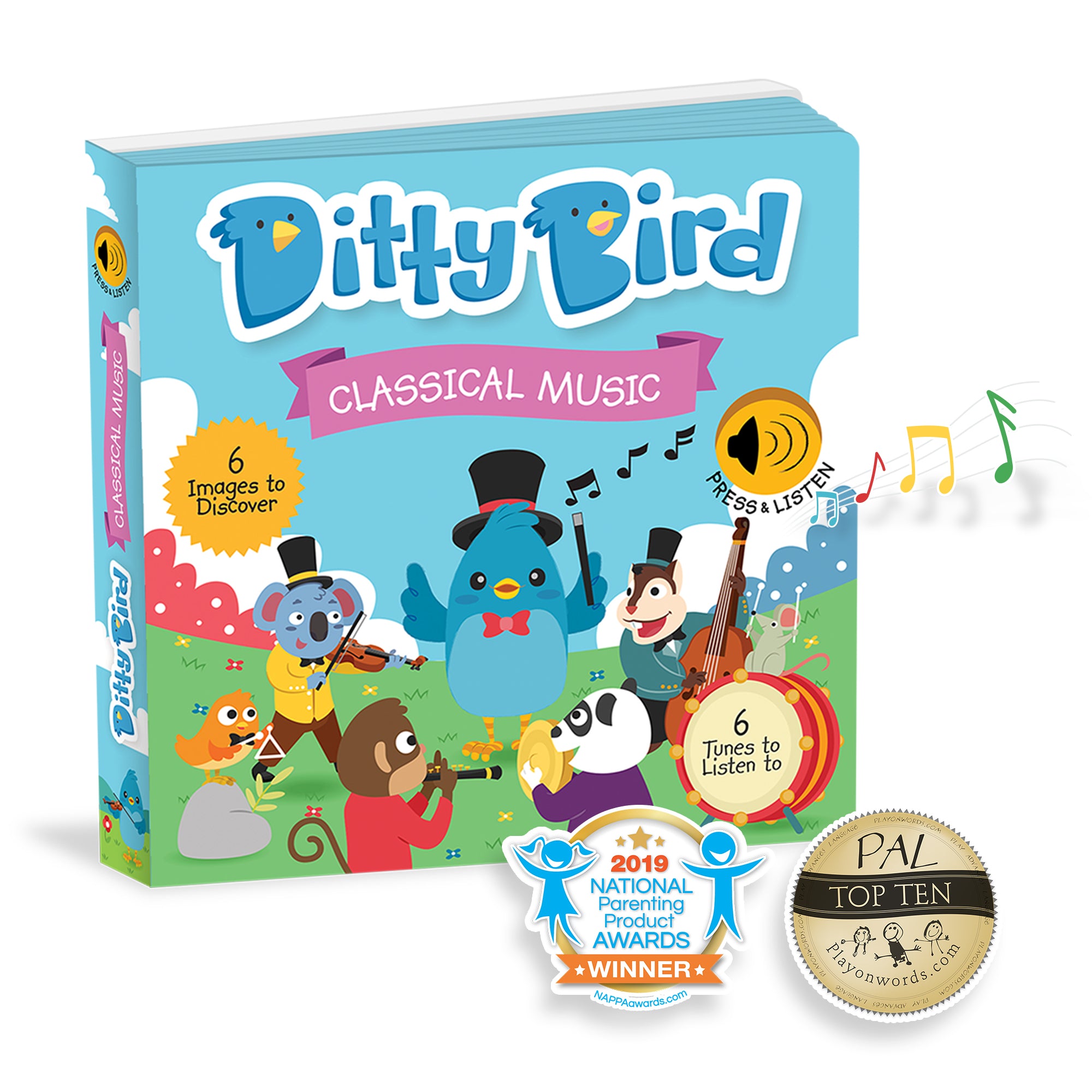 Carte pentru copii, Ditty Bird, Classical Music, 6+ luni