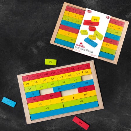 Wooden fractions board