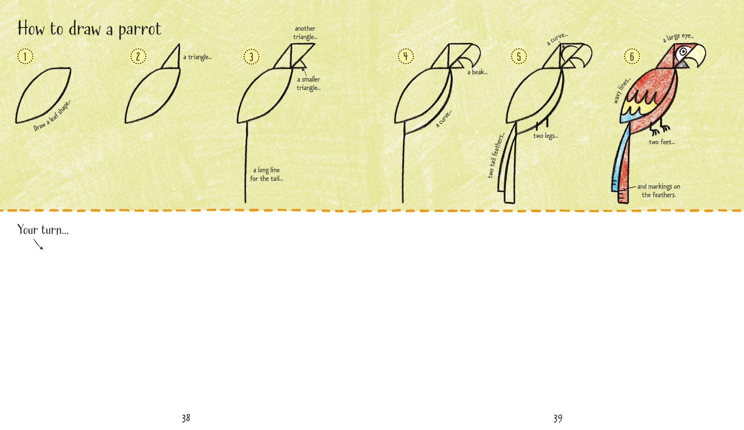 Carte pentru copii, Usborne, Step-by-Step Drawing Animals, 4+ ani