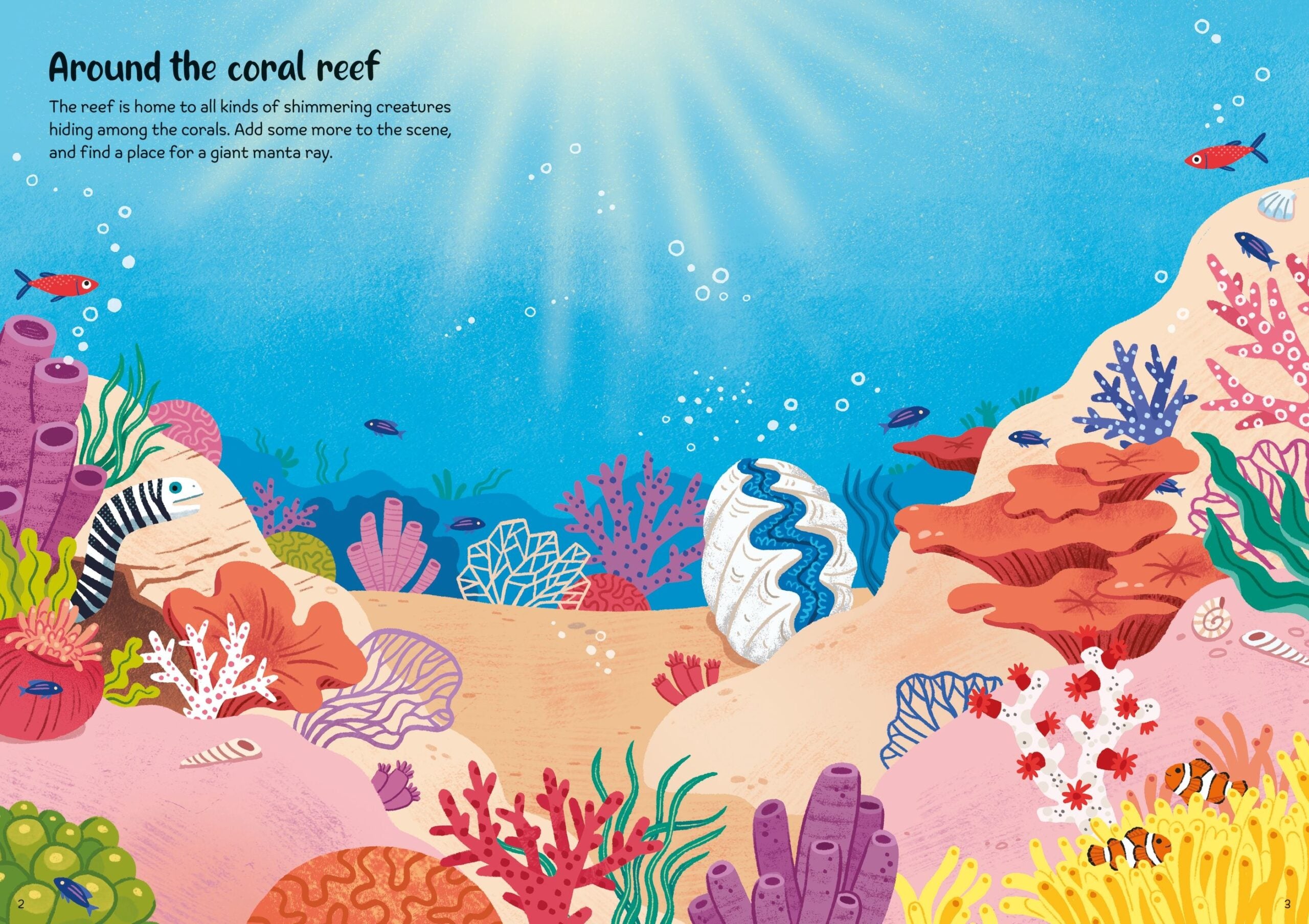 Carte pentru copii, Usborne, Sparkly Sea Creatures Sticker Book, 3+ ani