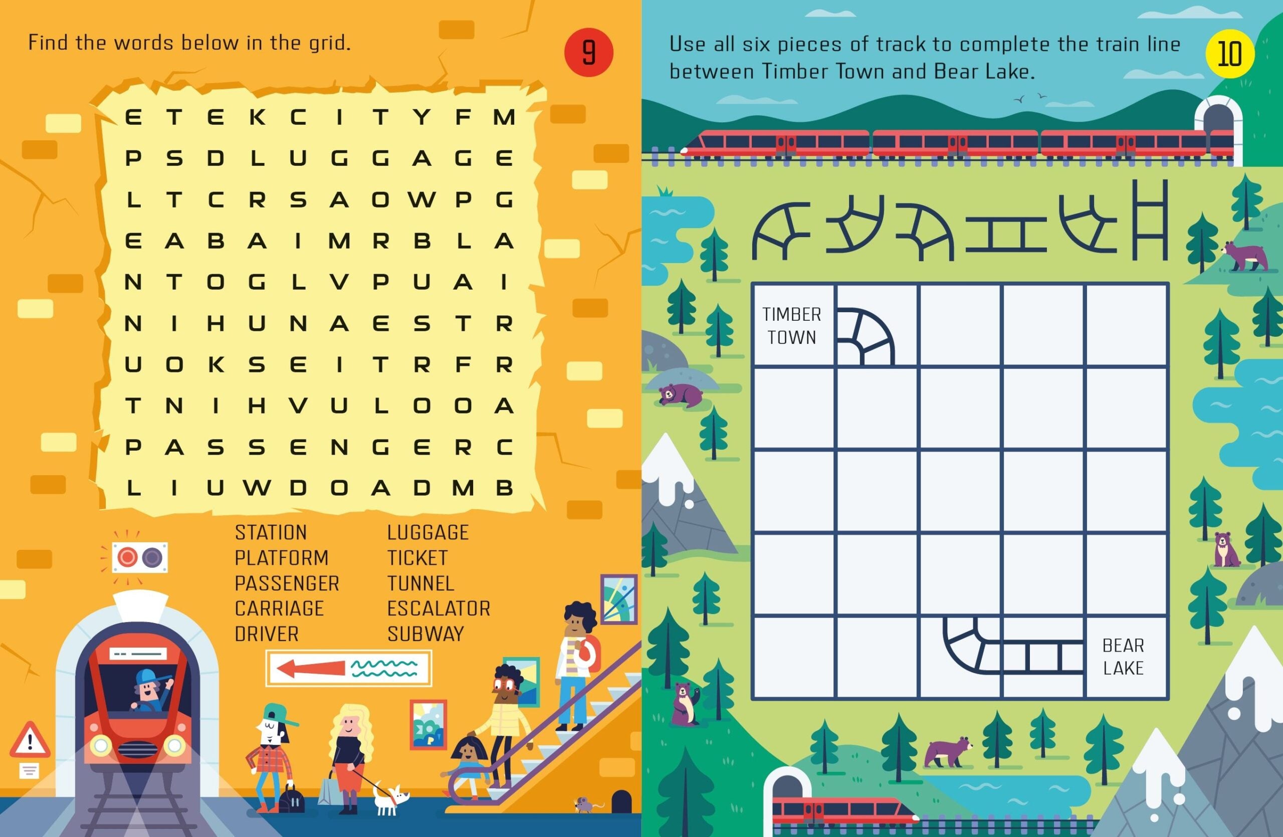 Carte pentru copii, Usborne, Things To Do on a Train Journey, 6+ ani