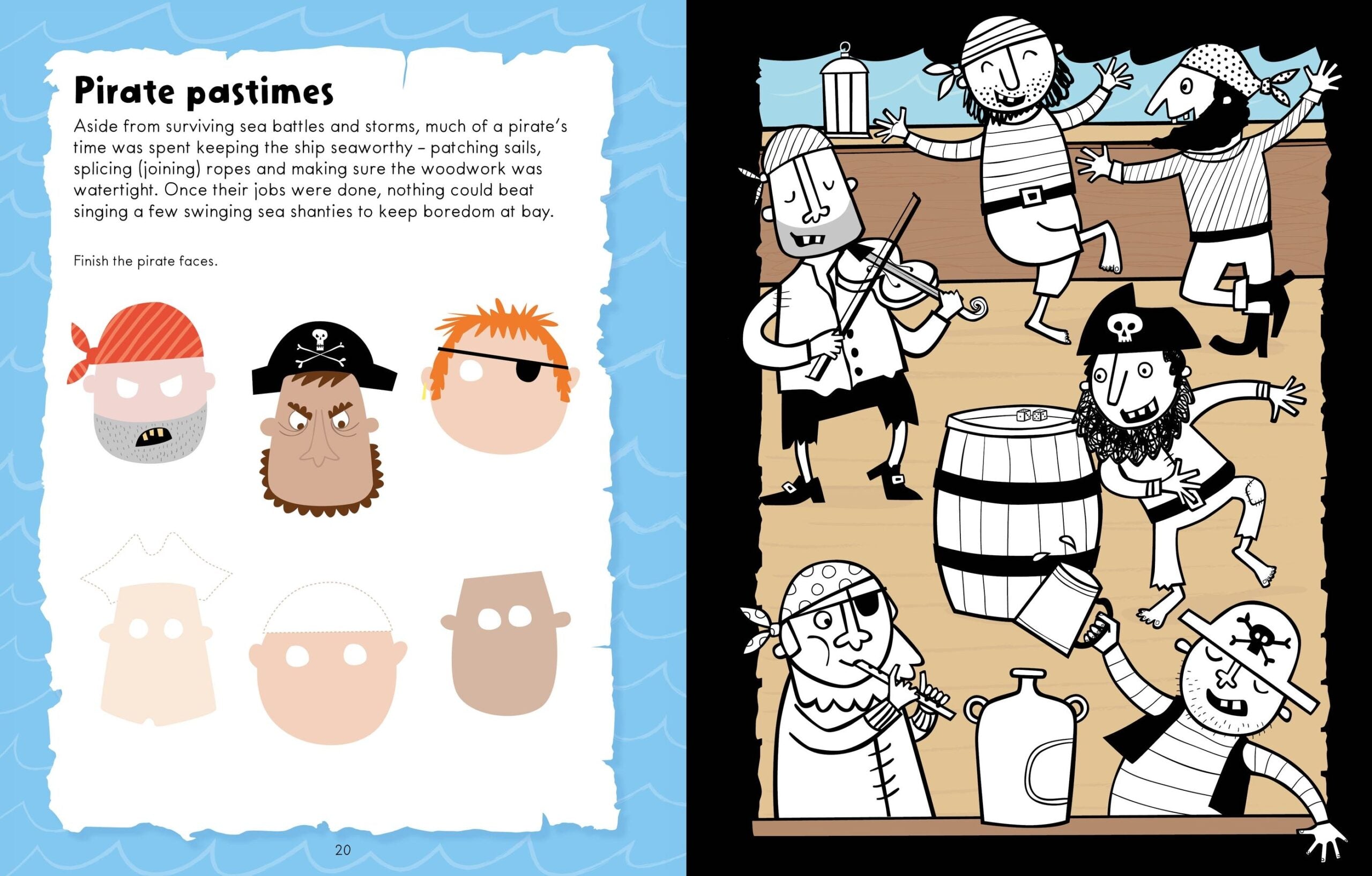 Carte pentru copii, Usborne, Pirates Colouring and Activity Book, 7+ ani