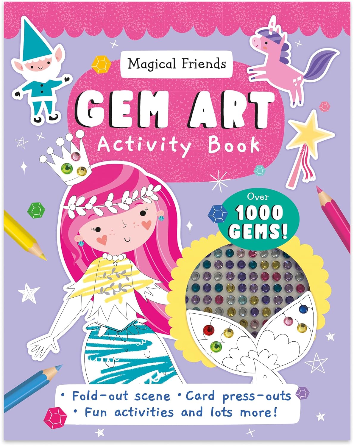 Carte pentru copii, NPP, Gem Art Activity Book: Magical Friends, 3+ ani