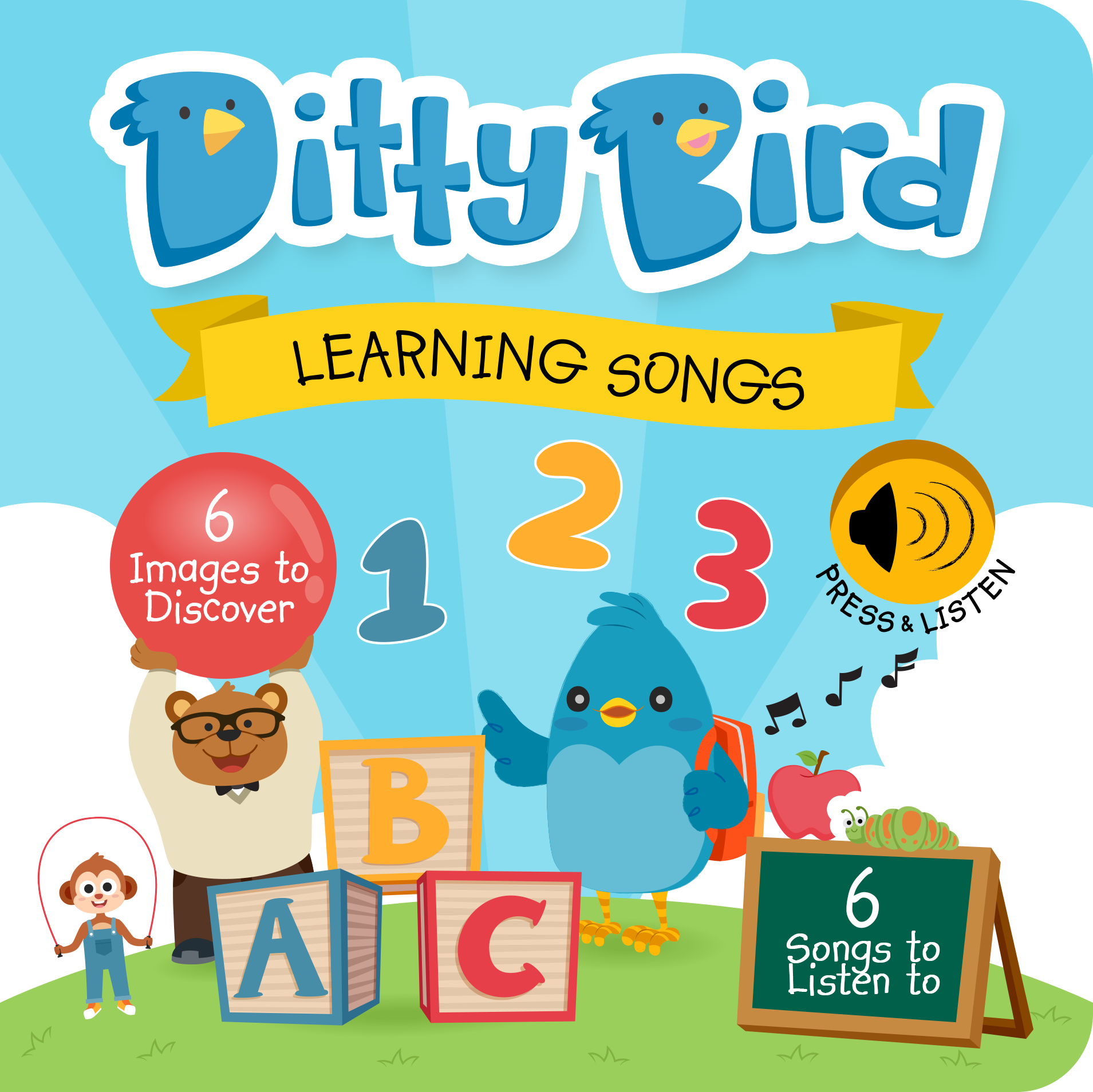 Carte pentru copii, Ditty Bird, Learning Songs, 6+ luni