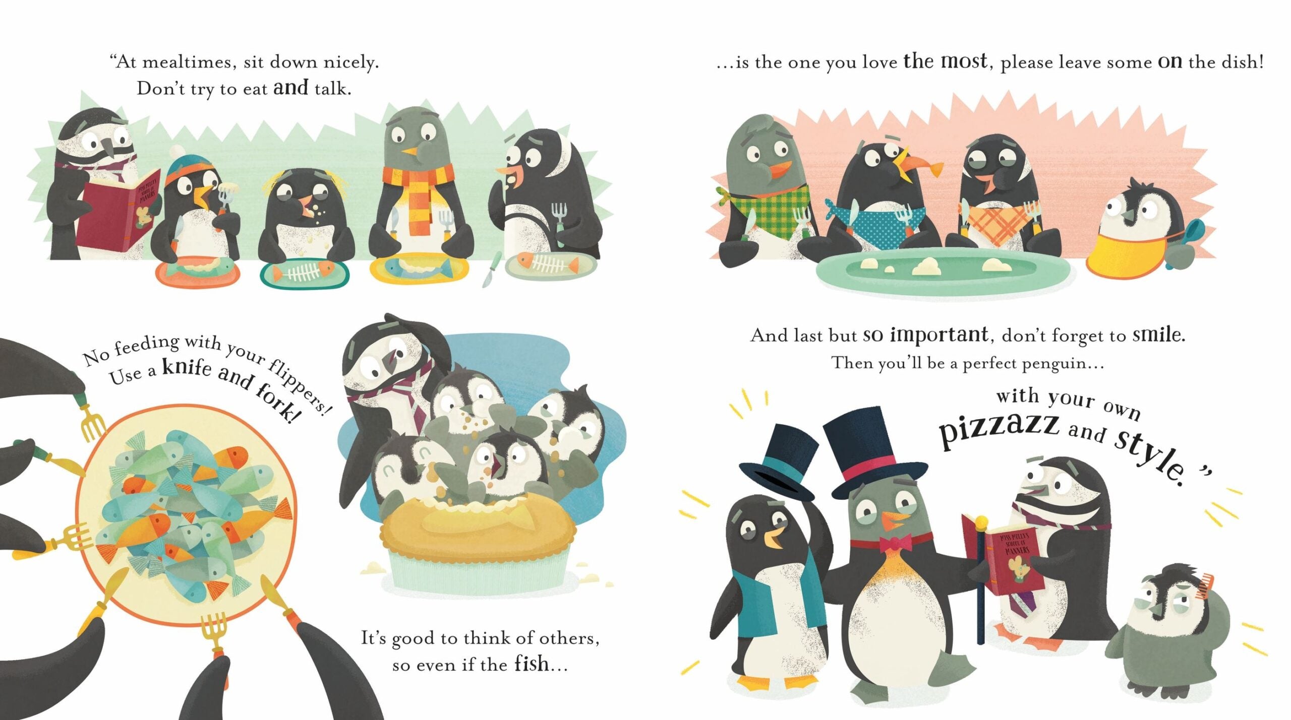 Carte pentru copii, Usborne, Politeness for Penguins, 2+ ani