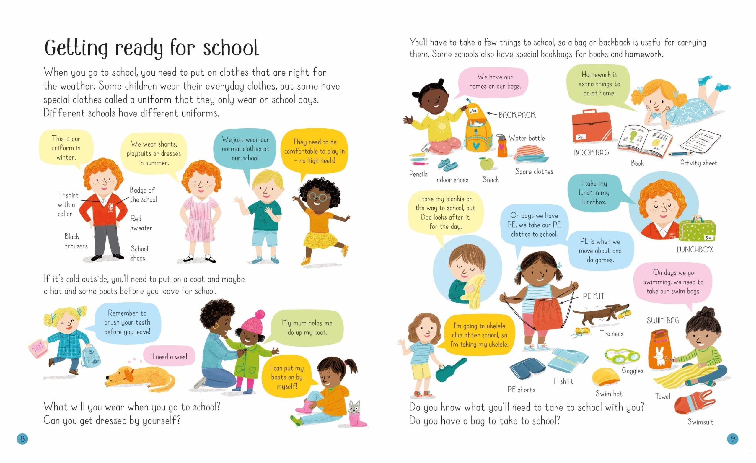 All About Starting School, Usborne + 3 ani