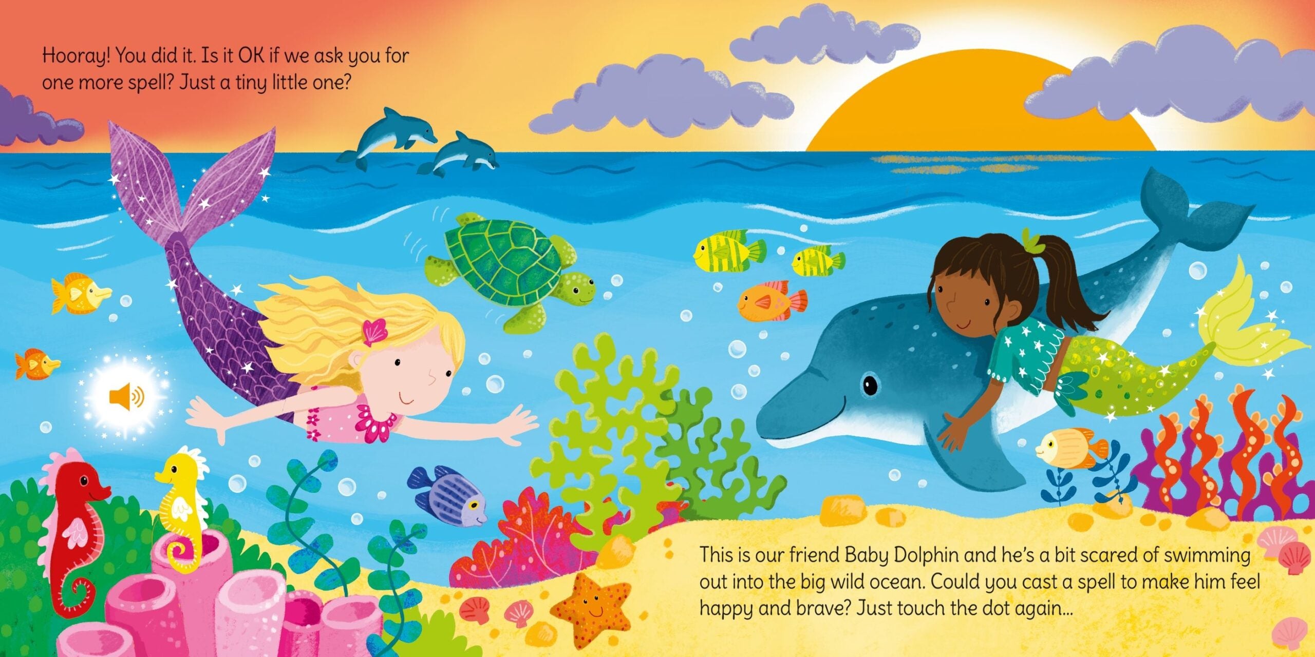 Carte pentru copii, Usborne, Wand Books: Mermaid Magic, 3+ ani