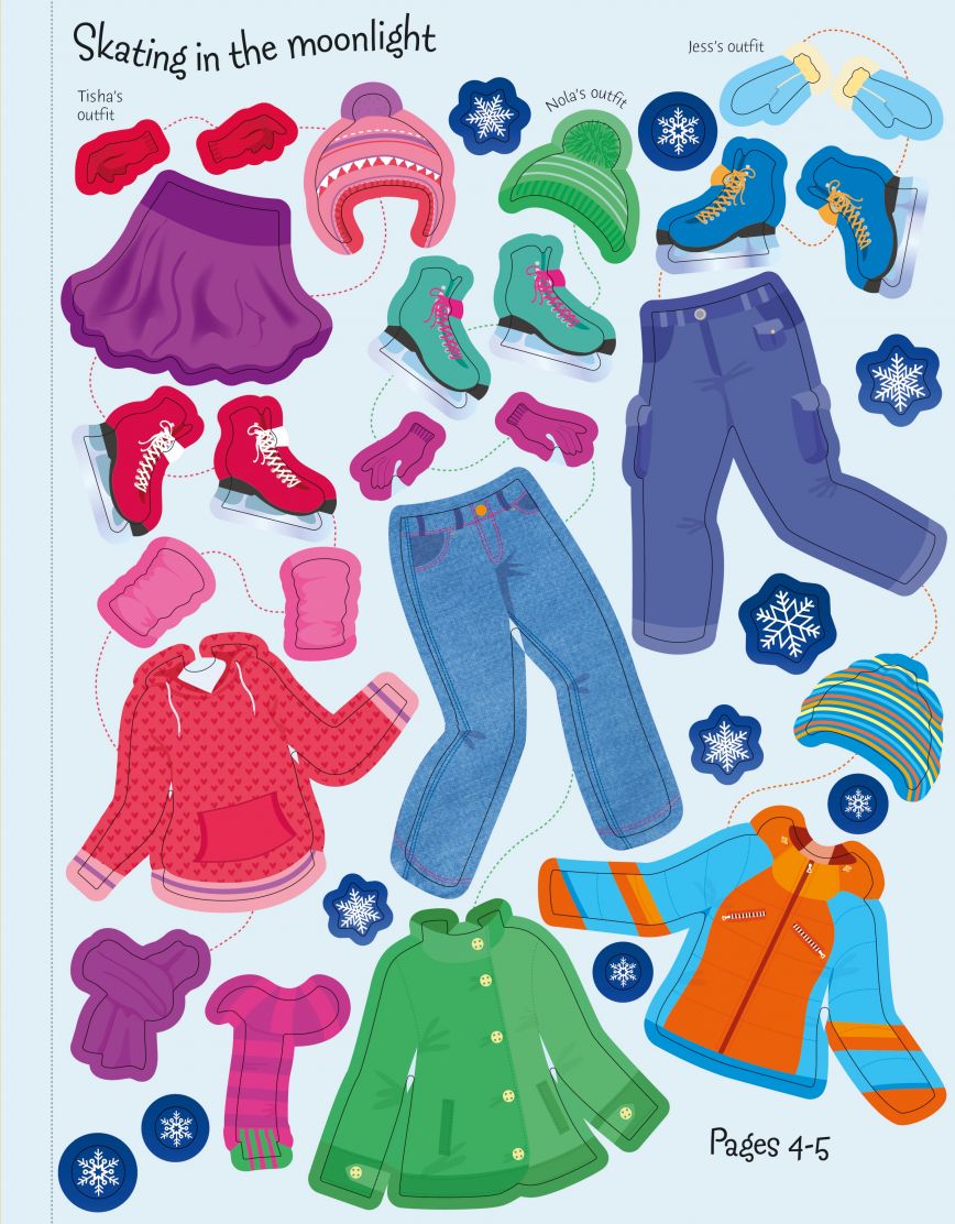 Carte pentru copii, Usborne, Sticker Dolly Dressing Winter Wonderland, 5+ ani