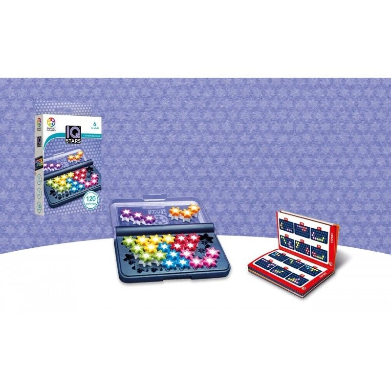 Smart Games - IQ Stars, joc de logica cu 120 de provocari, 6+ ani
