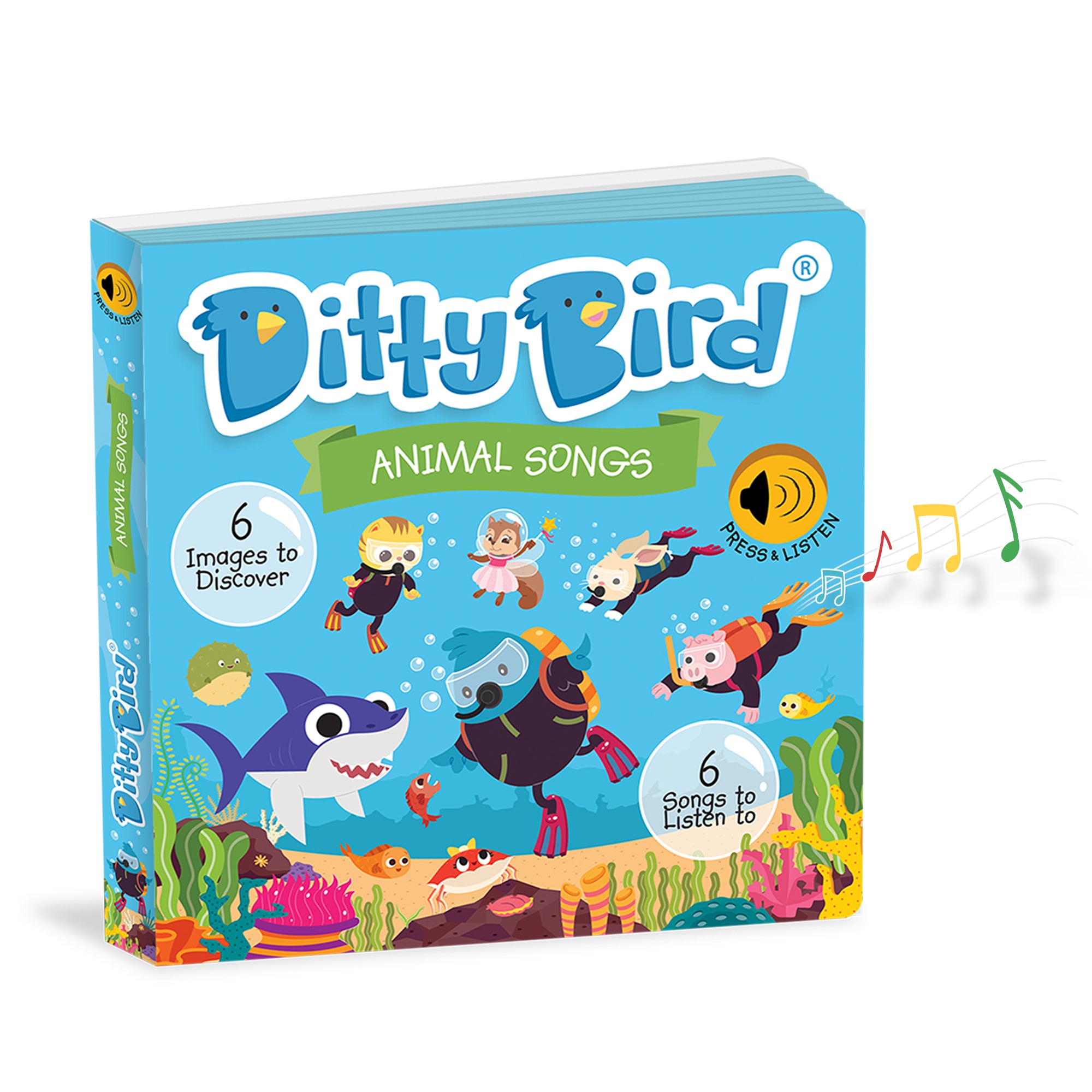 Carte pentru copii, Ditty Bird, Animal Songs, 6+ luni
