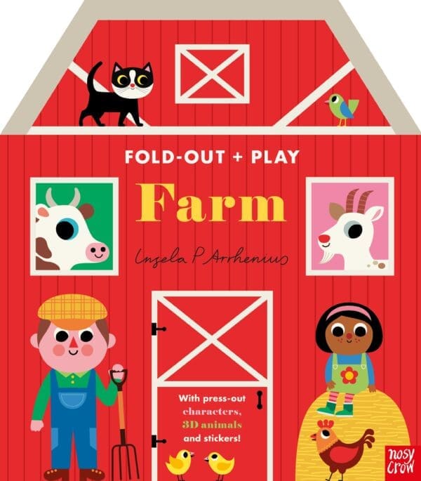 Carte cu activitati pentru copii - Fold-Out + Play: Farm, Nosy Crow, + 4 ani