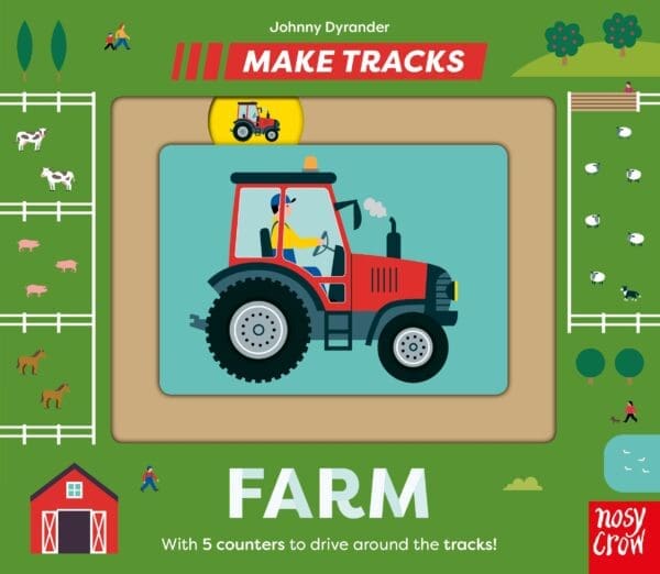 Carte senzoriala pentru copii - Make Tracks: Farm, Nosy Crow, + 2 ani