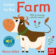 Carte muzicala cu sunete pentru bebelusi - Listen to the Farm (reissue), Nosy Crow, + 0 luni