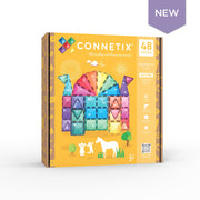 Set magnetic,  Connetix 48 piese, Glitter Castle, 3 + ani