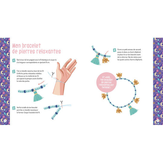 Set creativ de confectionat bijuterii, Auzou, My magic crystal jewellery, 3 ani+