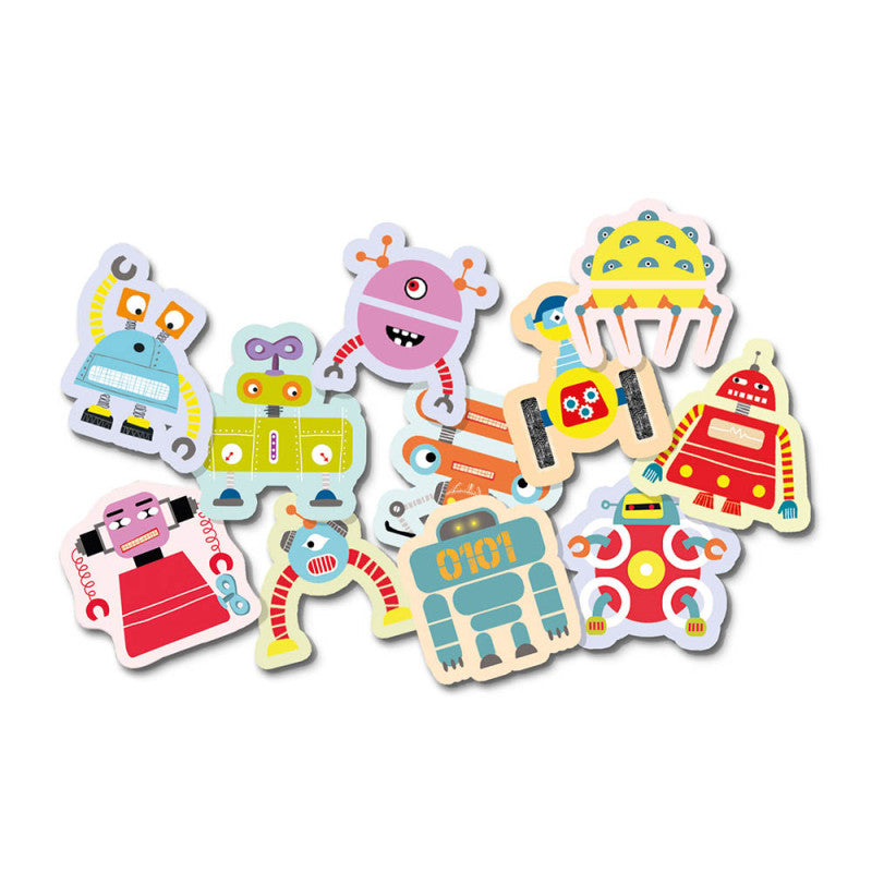 Set 100 de stickere cu roboti, Auzou, Robots, 3 ani+
