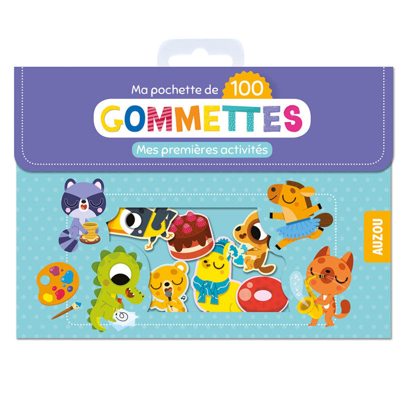 Set 100 de autocolante cu animale, Auzou, My first activities, 3 ani+