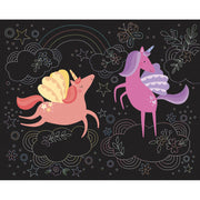 Set planse razuibile, Auzou, Scratch Art Cards - Unicorns, 5 ani+