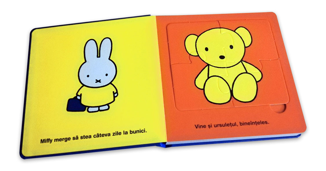 Miffy merge la bunici. Carte cu puzzle