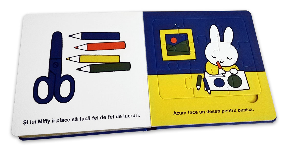 Miffy merge la bunici. Carte cu puzzle