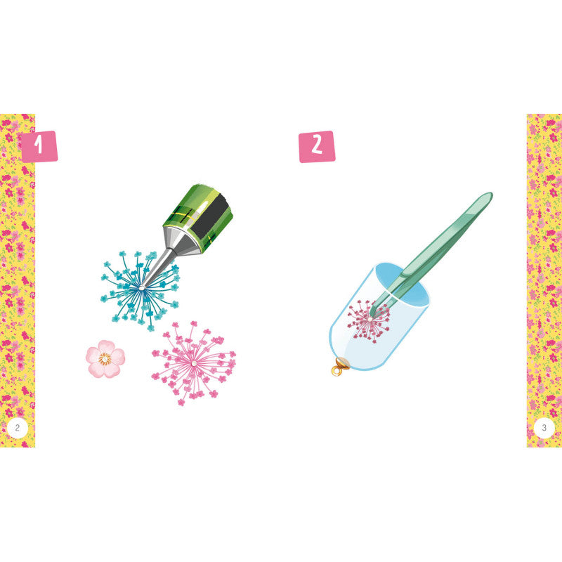 Set creativ de confectionat bijuterii, Auzou, My pressed flowers necklace, 7 ani+