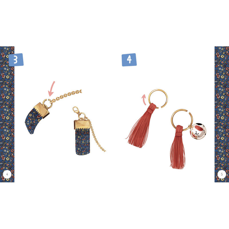 Set creativ pentru confectionat bijuterii, Auzou, My floral charm necklace, 7 ani+