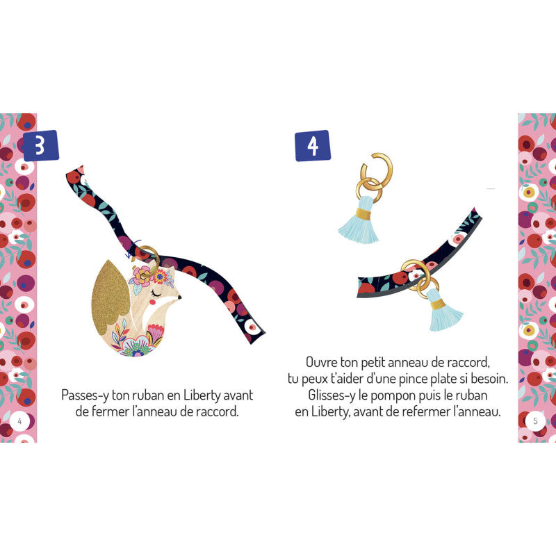 Set creativ pentru confectionat bijuterii, Auzou, My cute fox charm necklace, 6 ani+