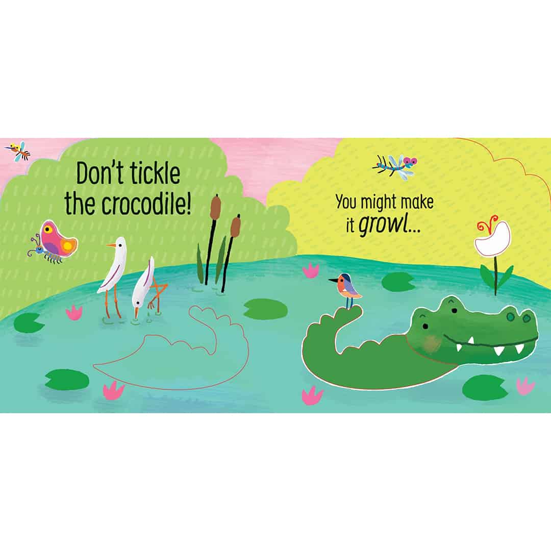 Don't tickle the crocodile!  – Carte senzoriala cu sunetele crocodilului
