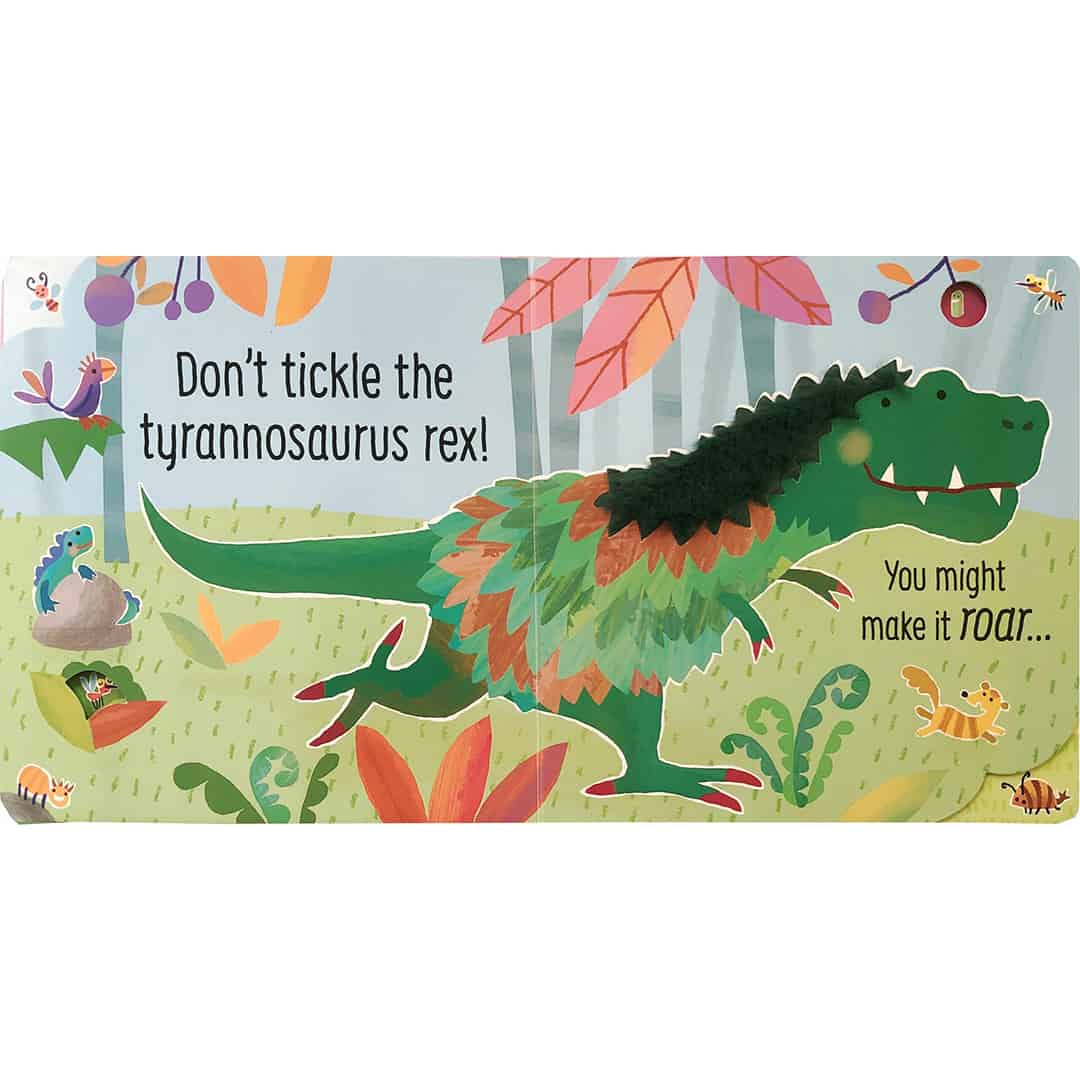 Don't tickle the dinosaur!  – Carte senzoriala cu sunetele dinozaurilor