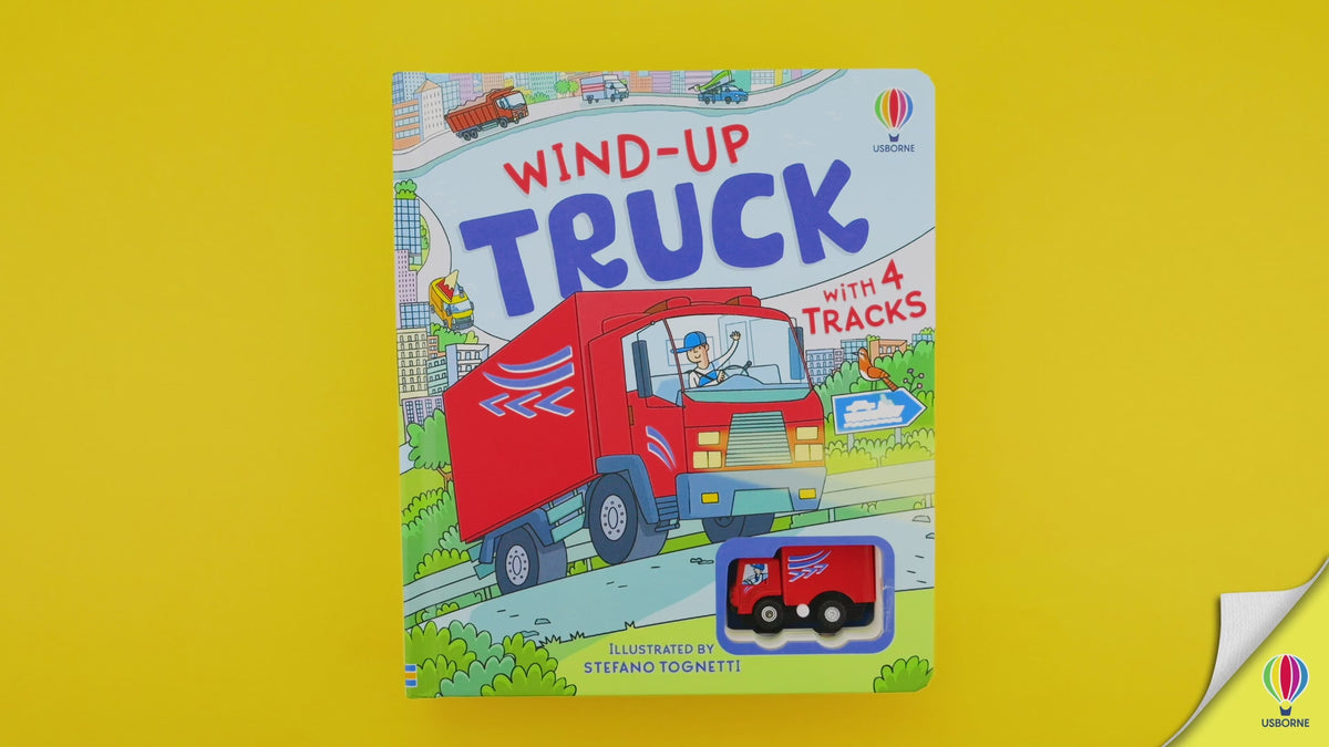 Încarcă video: Carte cu mecanism (wind-up), Wind-up truck, Usborne + 1 an