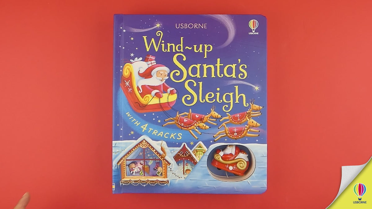 Încarcă video: Carte cu jucarie Wind-Up Santa's Sleigh, Usborne, + 2 ani