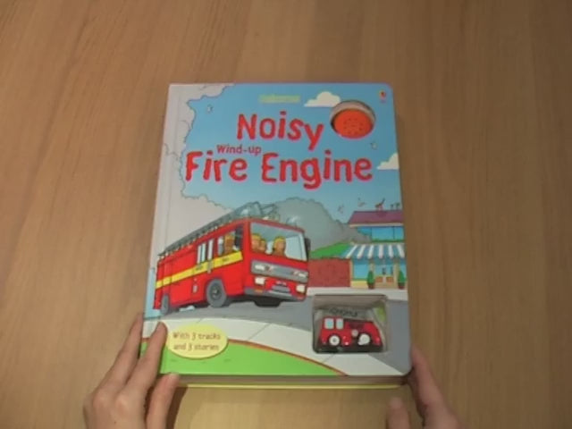Încarcă video: Carte de jucarie si sunete de pompier - Noisy Wind-up Fire Engine