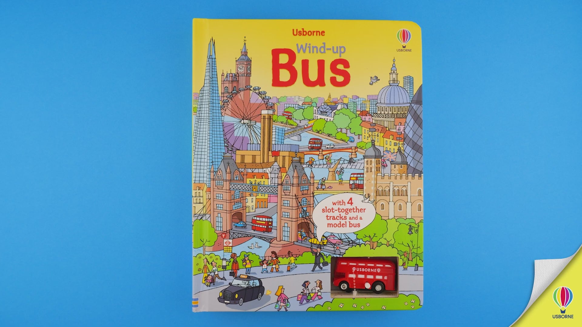 Încarcă video: Carte cu jucarie cu autobuz - Wind-up Bus