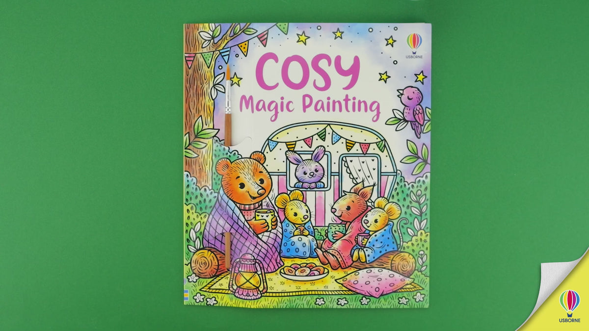 Încarcă video: Carte de pictat magică, Cosy magic painting, Usborne + 1 an