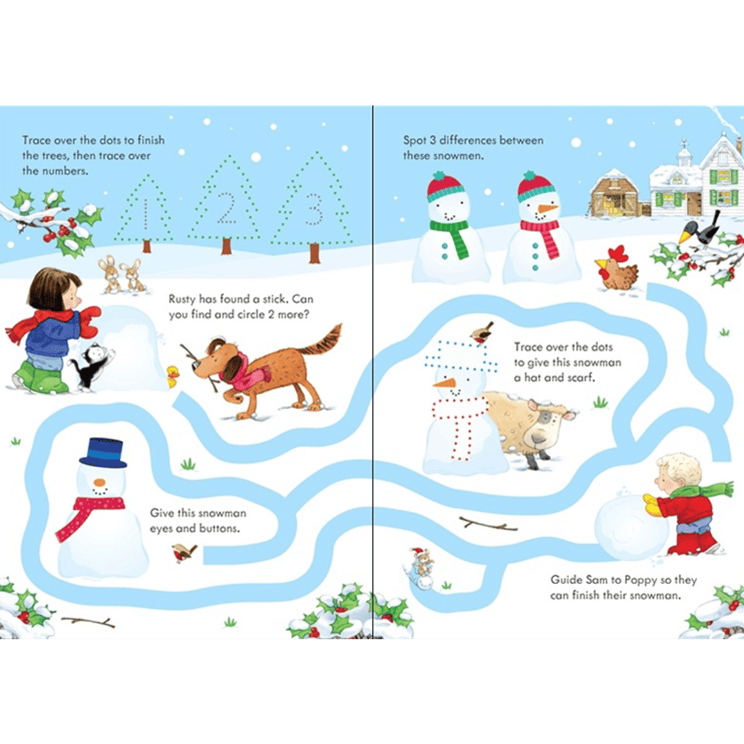 Carte cu activitati scrie si sterge - Poppy and Sam's wipe-clean Christmas activities