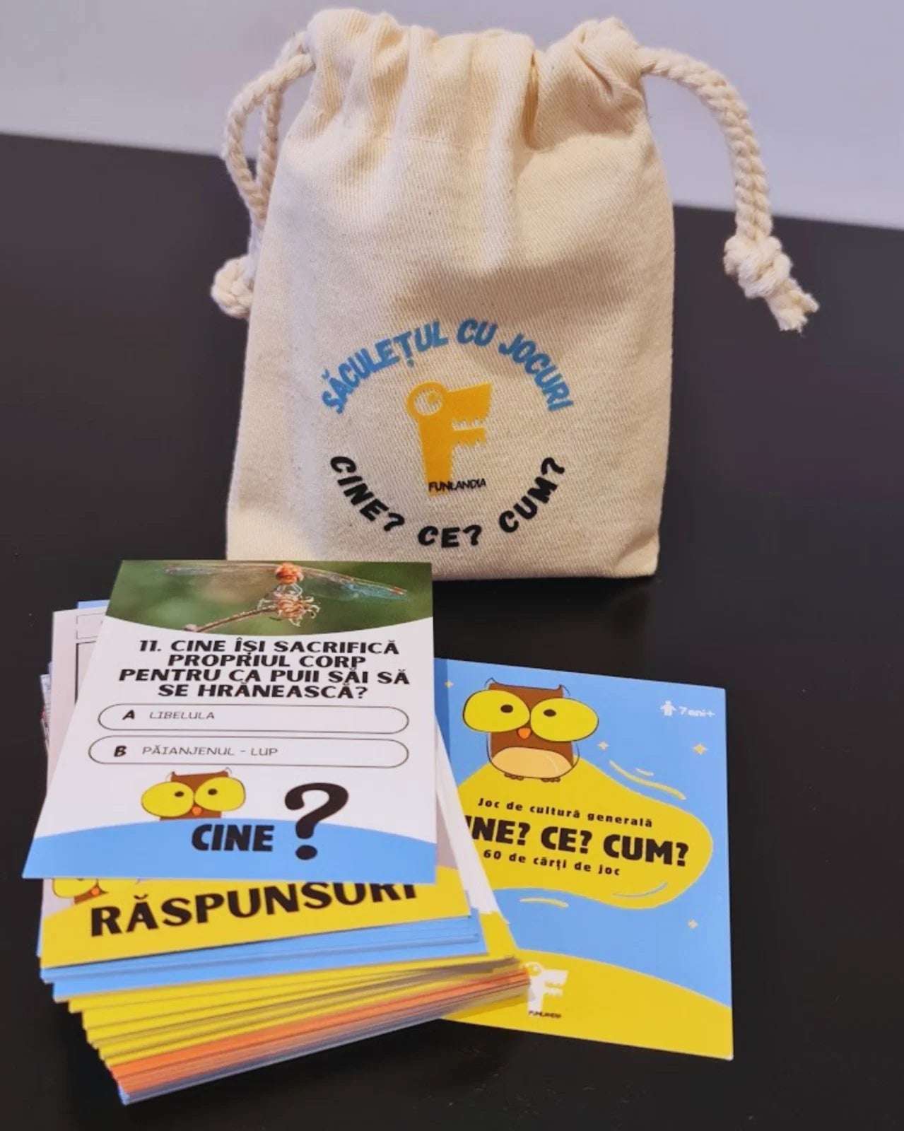 Saculetul cu jocuri - CINE? CE? CUM? Joc de cultura generala, 7 + ani, Funlandia