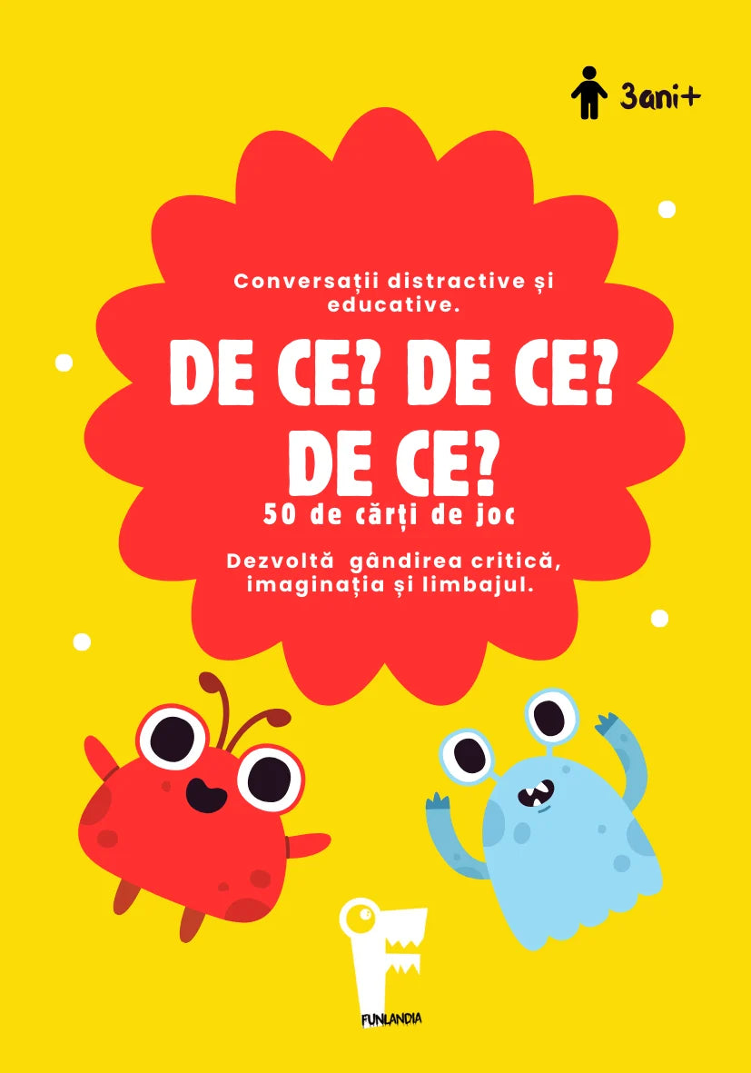 Saculetul cu jocuri - DE CE? 50 de cartonase distractive si educative, 4 + ani, Funlandia