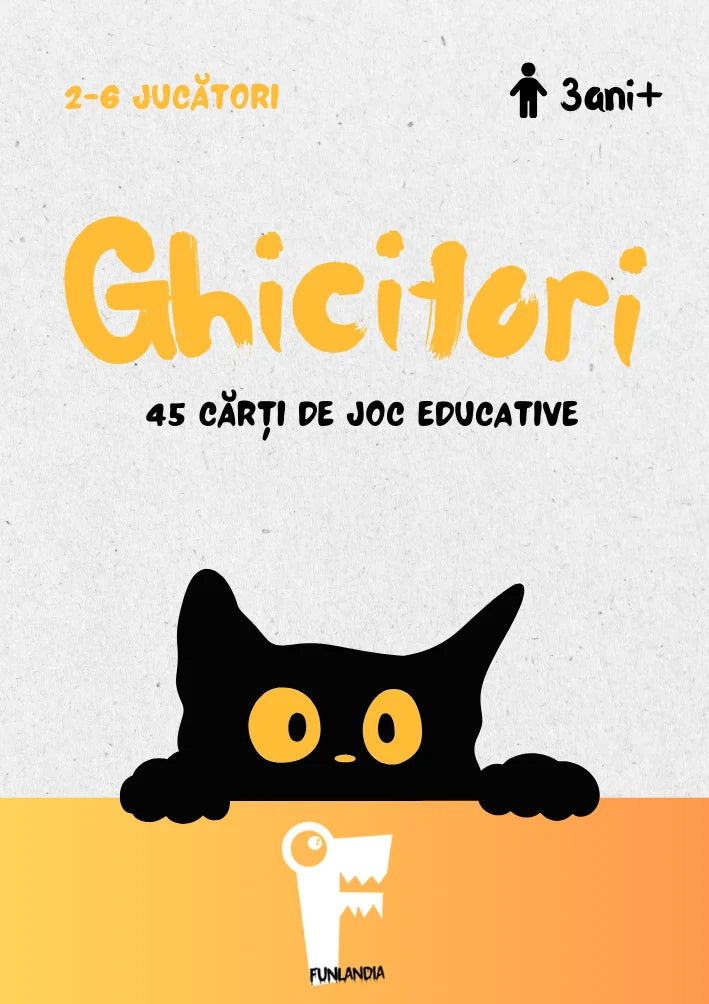 Saculetul cu jocuri - Ghicitori, 45 de cartonase distractive si educative, 3 + ani, Funlandia