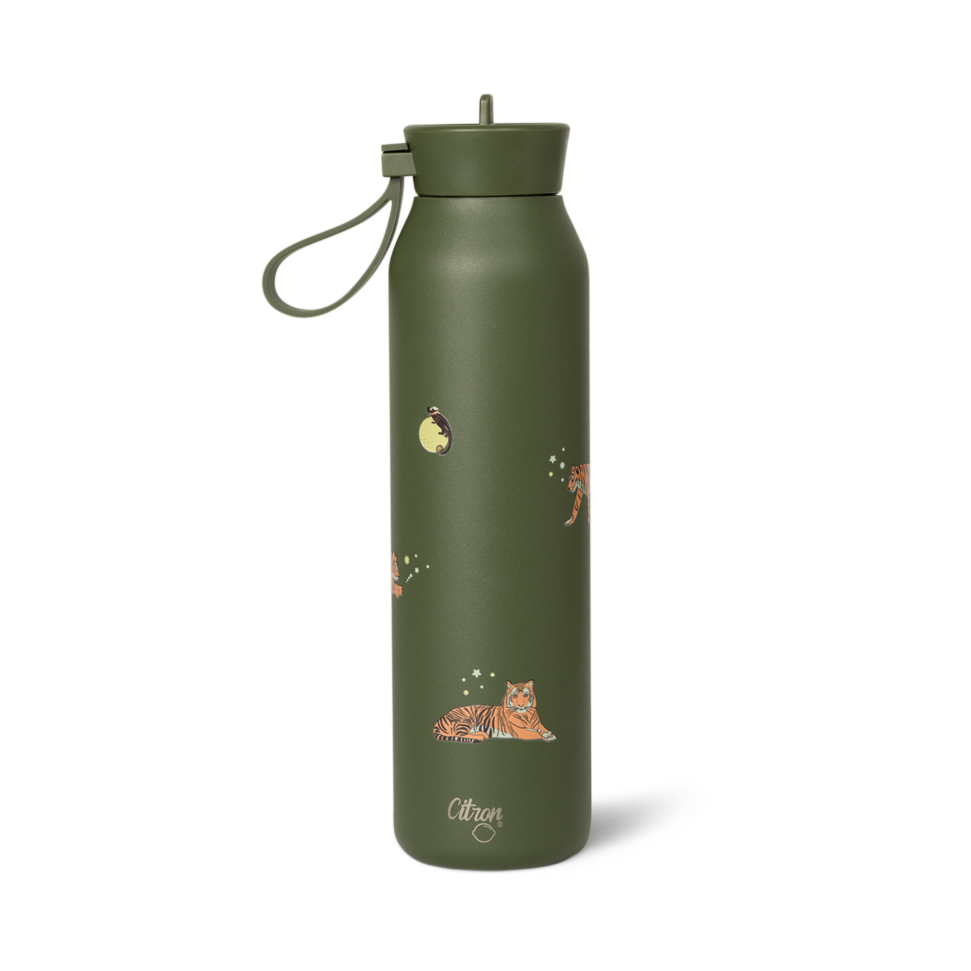 🐯 Set Prânz Citron Tigru: Caserolă cu Borcan Termo Inox + Sticlă Termos 500ml
