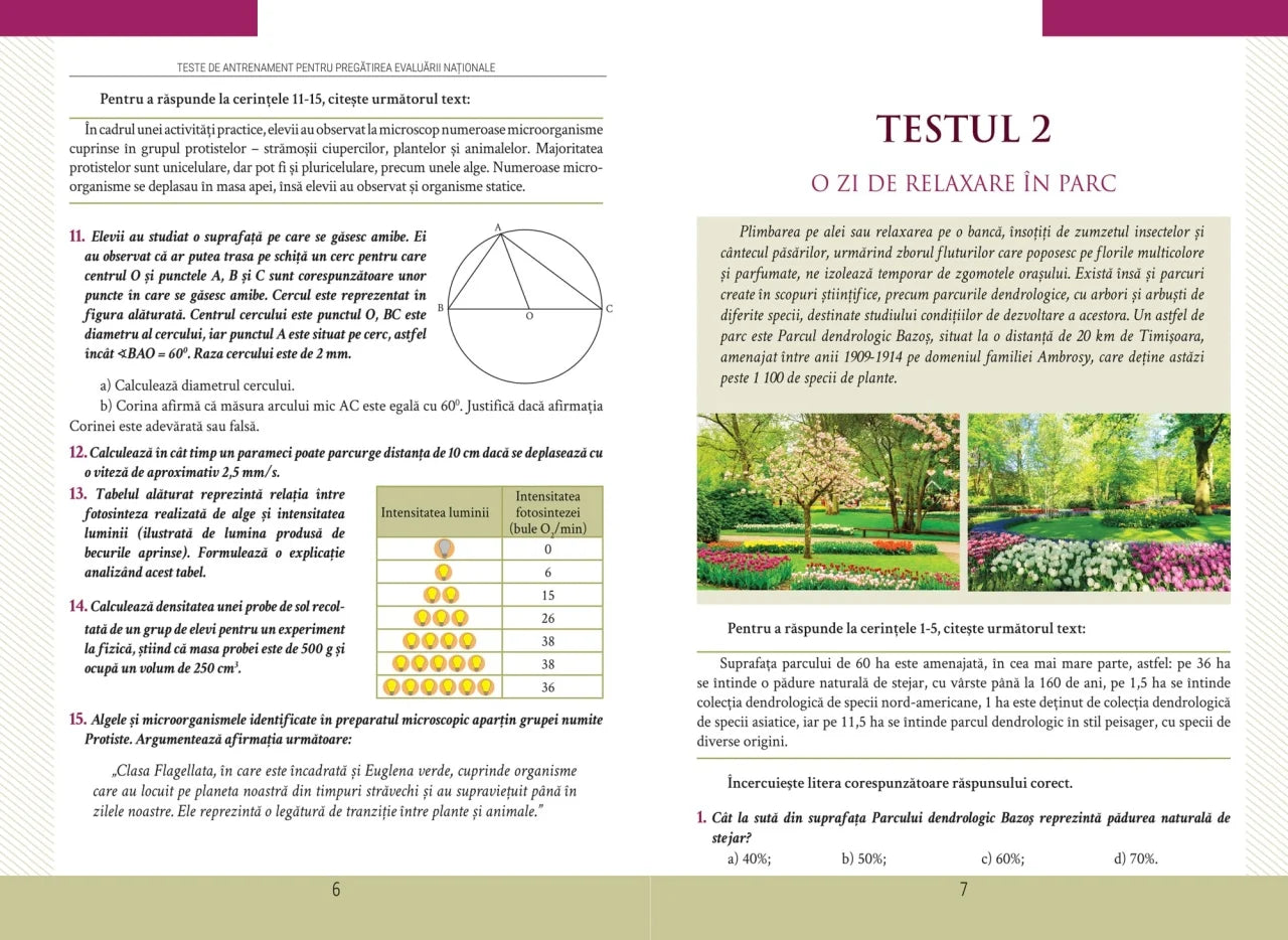 Teste transdisciplinare pentru pregatirea evaluarii nationale - matematica, stiinte - clasa a VI-a